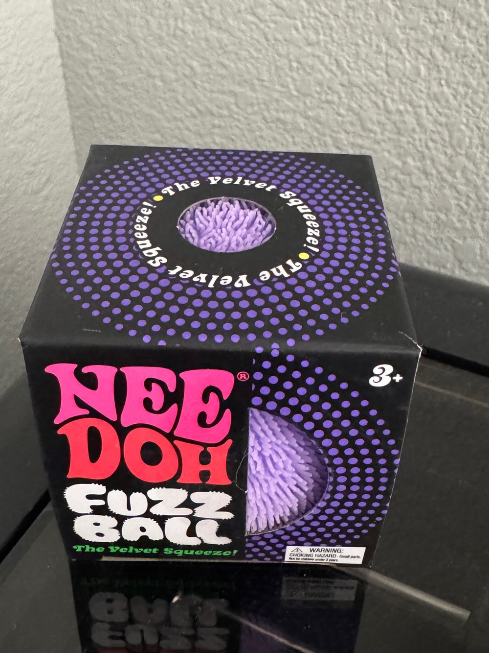 NeeDoh Fuzz Ball Plush Squeeze Toy - Purple